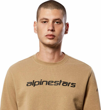 Sweatshirt Alpinestars Linear Crew Fleece Sand/Black S Sweatshirt - 5