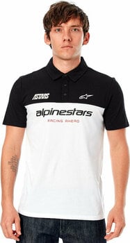 Тениска Alpinestars Paddock Polo Black/White S Тениска - 2