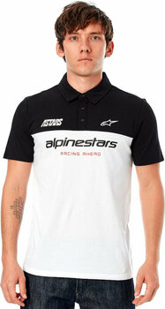 Angelshirt Alpinestars Paddock Polo Black/White 2XL Angelshirt - 2