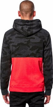 Sweatshirt Alpinestars Camo Block Hood Charcoal Heather/Warm Red S Sweatshirt - 4