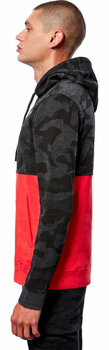 Sweatshirt Alpinestars Camo Block Hood Charcoal Heather/Warm Red M Sweatshirt - 3