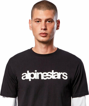 Tee Shirt Alpinestars Stack LS Knit Black/White M Tee Shirt - 5