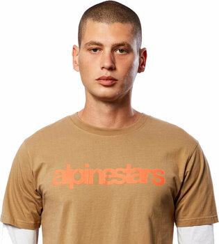 T-Shirt Alpinestars Stack LS Knit Sand/Warm Red S T-Shirt - 5