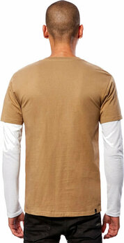 Tee Shirt Alpinestars Stack LS Knit Sand/Warm Red M Tee Shirt - 4