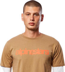 T-Shirt Alpinestars Stack LS Knit Sand/Warm Red - 4