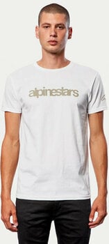 Tee Shirt Alpinestars Heritage Logo Tee White/Sand S Tee Shirt - 2