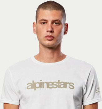 T-shirt Alpinestars Heritage Logo Tee White/Sand S T-shirt - 4