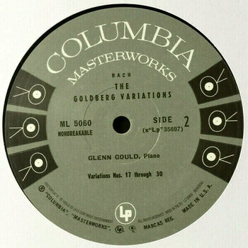 Disque vinyle J. S. Bach Goldberg Variations 1955 (LP) - 4