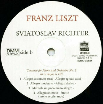 Vinyl Record F. Liszt Klavierkonzert Nr. 1 Es-Dur / Klavierkonzert Nr. 2 A-Dur (LP) - 3
