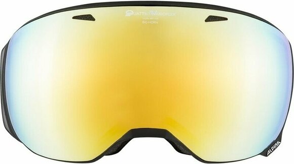 Ski Goggles Alpina Big Horn QVM Ski Goggle Black Matt/Mirror Gold Ski Goggles - 2