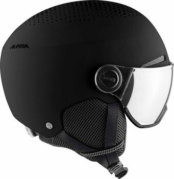 Skihjelm Alpina Arber Visor Q-Lite Ski Helmet Black Matt M Skihjelm - 4