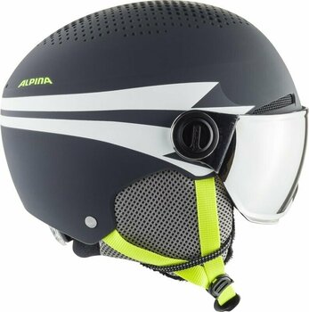 Smučarska čelada Alpina Zupo Visor Q-Lite Junior Ski helmet Charcoal/Neon Matt M Smučarska čelada - 4