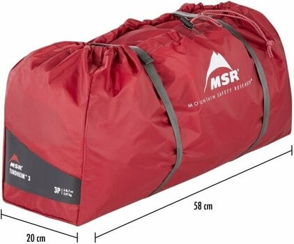Cort MSR Tindheim 3-Person Backpacking Tunnel Tent Verde Cort - 10