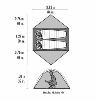 Šator MSR Hubba Hubba NX 2-Person Backpacking Tent Green Šator - 7