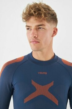 Termounderkläder Viking Primeone Man Set Base Layer Navy/Orange S Termounderkläder - 4