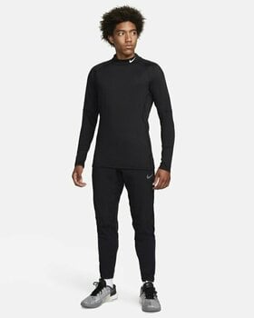 Thermal Clothing Nike Dri-Fit Warm Long-Sleeve Mens Mock Black/White S - 5