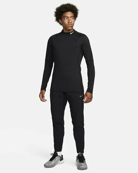 Thermal Clothing Nike Dri-Fit Warm Long-Sleeve Mens Mock Black/White M - 5