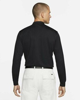 Polo Shirt Nike Dri-Fit Victory Solid Mens Long Sleeve Polo Black/White M - 2