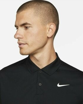Polo-Shirt Nike Dri-Fit Victory Solid Mens Long Sleeve Polo Black/White M - 3