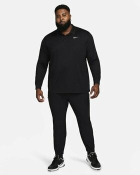 Polo Shirt Nike Dri-Fit Victory Solid Mens Long Sleeve Polo Black/White M - 8