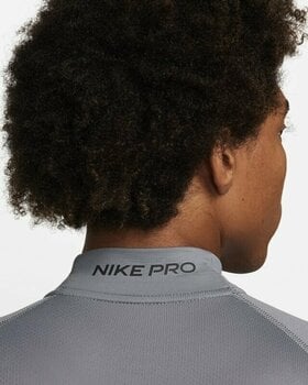 Thermal Clothing Nike Dri-Fit Warm Long-Sleeve Mens Mock Smoke Grey/Black S - 4