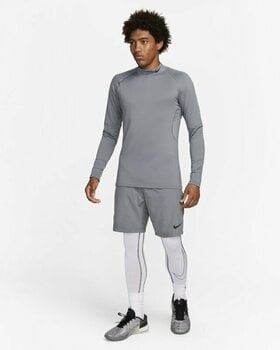 Thermal Clothing Nike Dri-Fit Warm Long-Sleeve Mens Mock Smoke Grey/Black S - 5