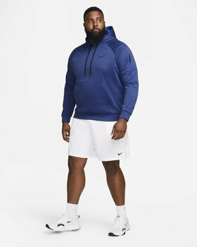Fitness Sweatshirt Nike Therma-FIT Hooded Mens Pullover Blue Void/ Game Royal/Heather/Black M Fitness Sweatshirt - 7