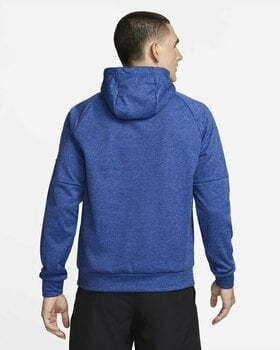 Fitness-sweatshirt Nike Therma-FIT Hooded Mens Pullover Blue Void/ Game Royal/Heather/Black L Fitness-sweatshirt - 2