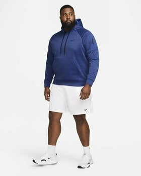 Fitness Sweatshirt Nike Therma-FIT Hooded Mens Pullover Blue Void/ Game Royal/Heather/Black L Fitness Sweatshirt - 7