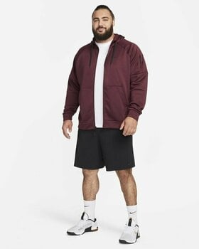 Fitness-sweatshirt Nike Therma-FIT Full-Zip Mens Top Night Maroon/Black M Fitness-sweatshirt - 9