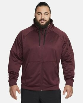 Fitness Sweatshirt Nike Therma-FIT Full-Zip Mens Top Night Maroon/Black XL Fitness Sweatshirt - 17