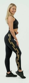 Fitness Underwear Nebbia High Support Sports Bra INTENSE Asymmetric Black/Gold XS Fitness Underwear - 4