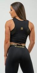 Fitness T-Shirt Nebbia Compression Push-Up Top INTENSE Mesh Black/Gold XS Fitness T-Shirt - 1