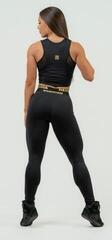 Fitness T-Shirt Nebbia Compression Push-Up Top INTENSE Mesh Black/Gold XS Fitness T-Shirt - 4