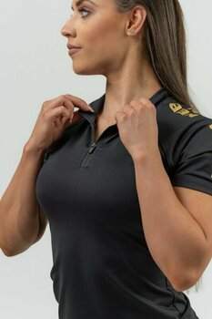 Majica za fitnes Nebbia Compression Zipper Shirt INTENSE Ultimate Black/Gold XS Majica za fitnes - 3