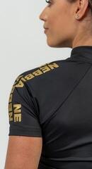Fitness T-Shirt Nebbia Compression Zipper Shirt INTENSE Ultimate Black/Gold XS Fitness T-Shirt - 3