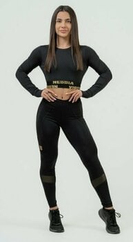Fitness Trousers Nebbia High Waist Push-Up Leggings INTENSE Heart-Shaped Black/Gold M Fitness Trousers - 6