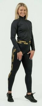 Hanorac pentru fitness Nebbia Zip-Up Jacket INTENSE Warm-Up Black/Gold XS Hanorac pentru fitness - 5