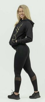 Camisola de fitness Nebbia Classic Zip-Up Hoodie INTENSE Signature Black/Gold XS Camisola de fitness - 4