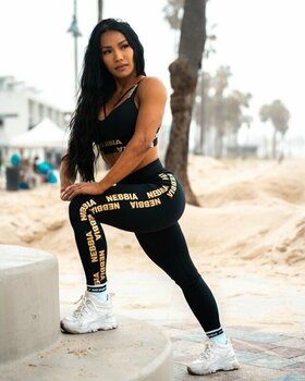 Fitness Trousers Nebbia Classic High Waist Leggings INTENSE Iconic Black/Gold XS Fitness Trousers - 7
