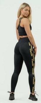Fitness Trousers Nebbia Classic High Waist Leggings INTENSE Iconic Black/Gold L Fitness Trousers - 6