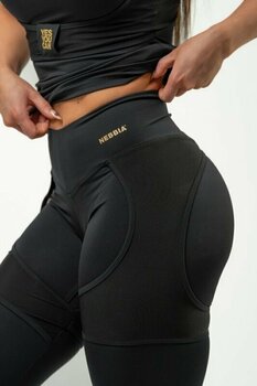 Fitness kalhoty Nebbia High Waist Leggings INTENSE Mesh Black/Gold XS Fitness kalhoty - 2