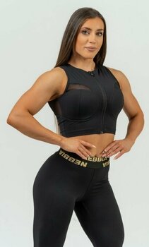 Fitness Trousers Nebbia Classic High Waist Leggings INTENSE Perform Black/Gold XS Fitness Trousers - 4