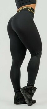 Calças de fitness Nebbia Classic High Waist Leggings INTENSE Perform Black/Gold S Calças de fitness - 2