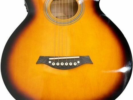 Guitare Jumbo acoustique-électrique Pasadena SG026C 38 EQ VS Vintage Sunburst - 5