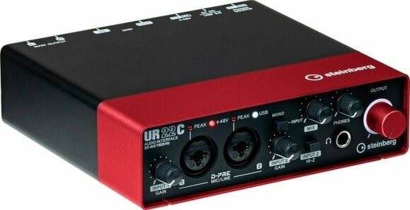 USB audio prevodník - zvuková karta Steinberg UR22C Red - 2
