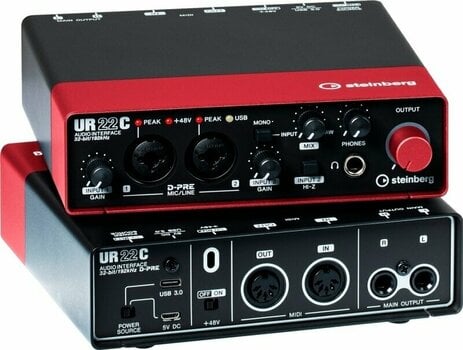 USB audio převodník - zvuková karta Steinberg UR22C Red - 5