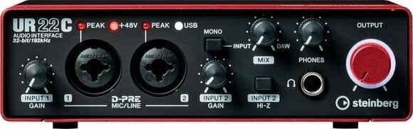 USB-audio-interface - geluidskaart Steinberg UR22C Recording Pack Red - 3