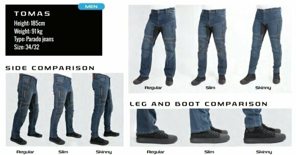 Motoristične jeans hlače Trilobite 661 Parado Circuit Slim Level 2 Blue 30 Motoristične jeans hlače - 13
