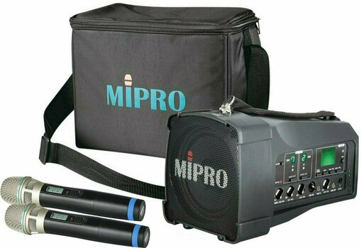 System PA zasilany bateryjnie MiPro MA-100DB Vocal Dual Set System PA zasilany bateryjnie - 2